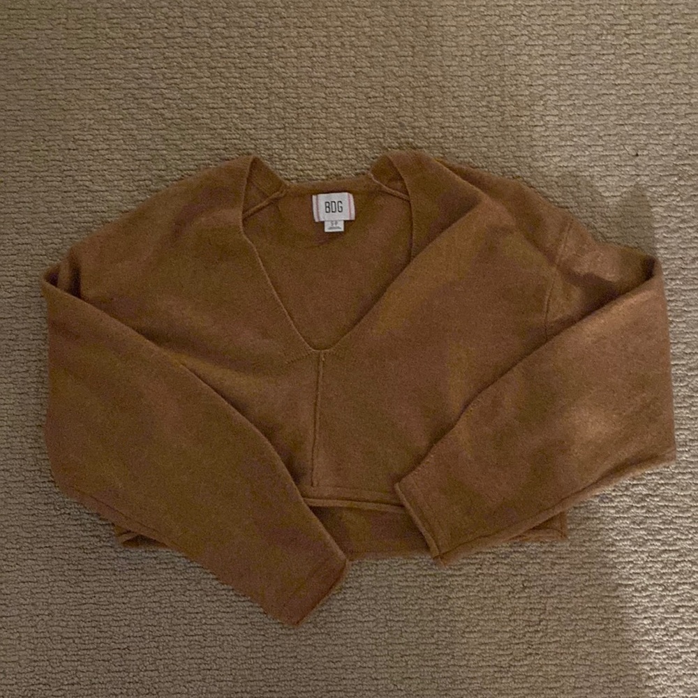 Urban Outfitters Brown V-Neck Sweater